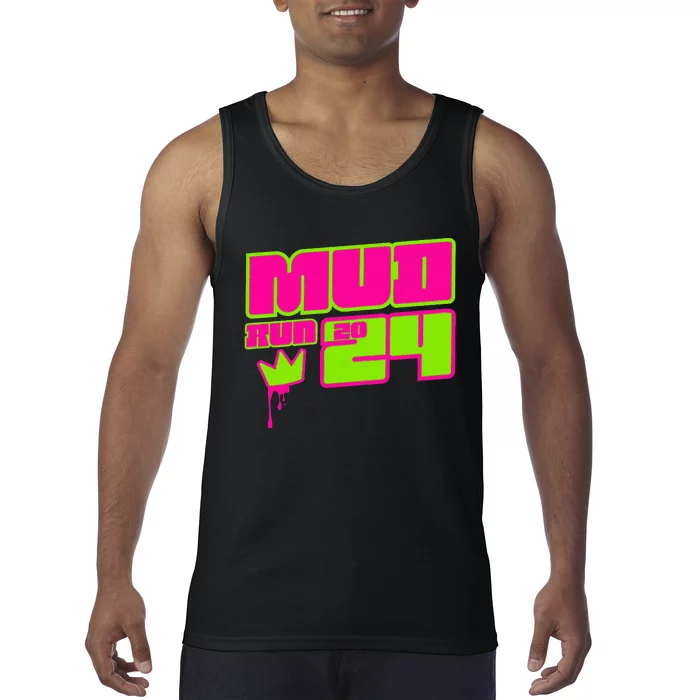 5k Mud Run 2024 Princess Muddy Pit Obstacles Mudding Team Tank Top