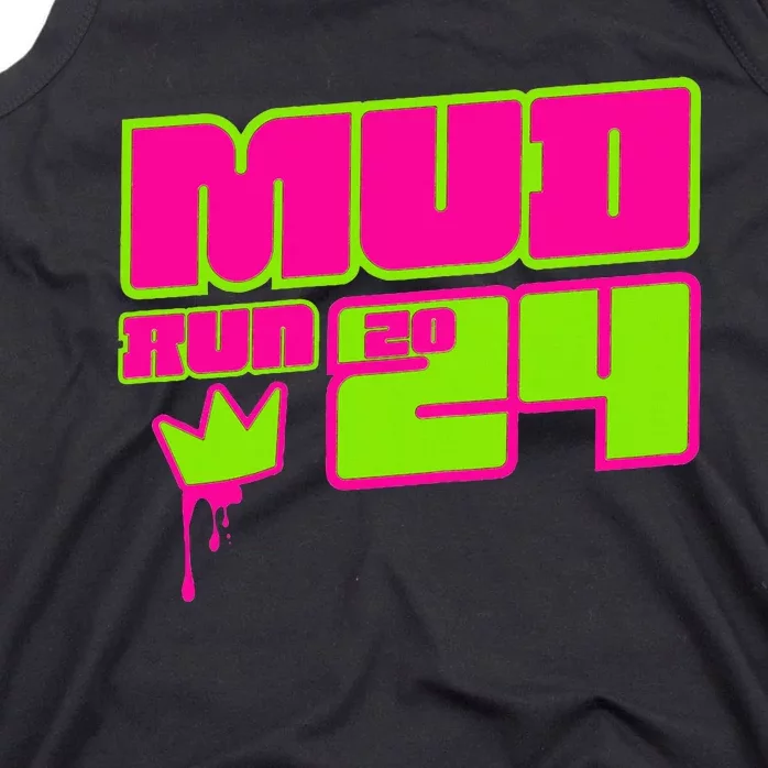 5k Mud Run 2024 Princess Muddy Pit Obstacles Mudding Team Tank Top