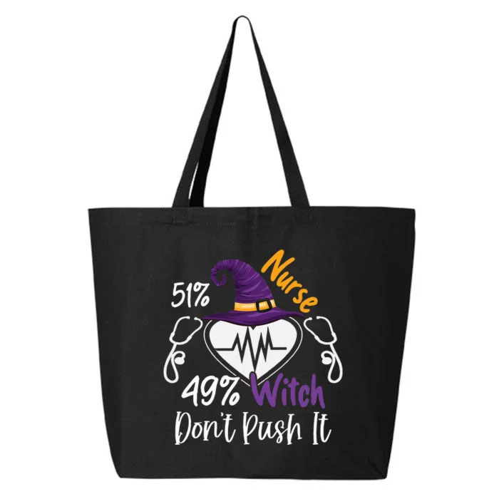 51 Nurse 49 Witch Nursing Funny Nurses Halloween Costume 25L Jumbo Tote