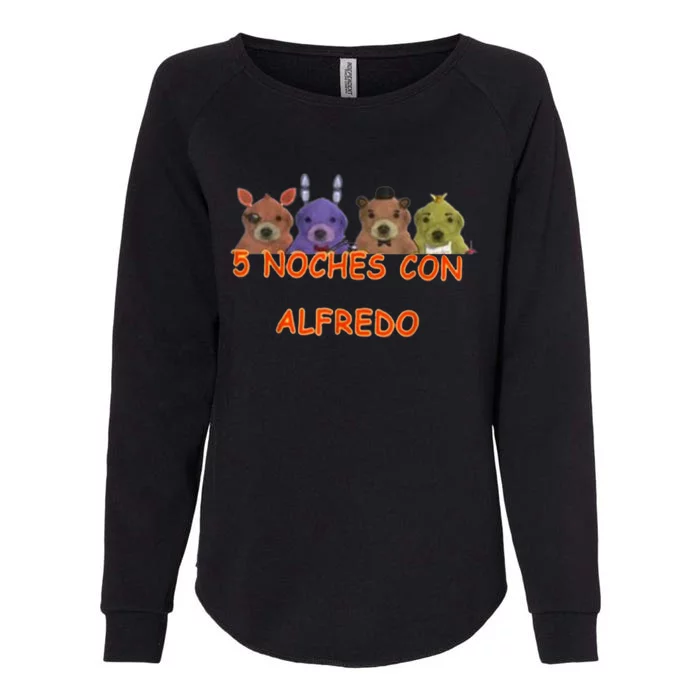 5 Noches Con Alfredo Funny Meme Womens California Wash Sweatshirt