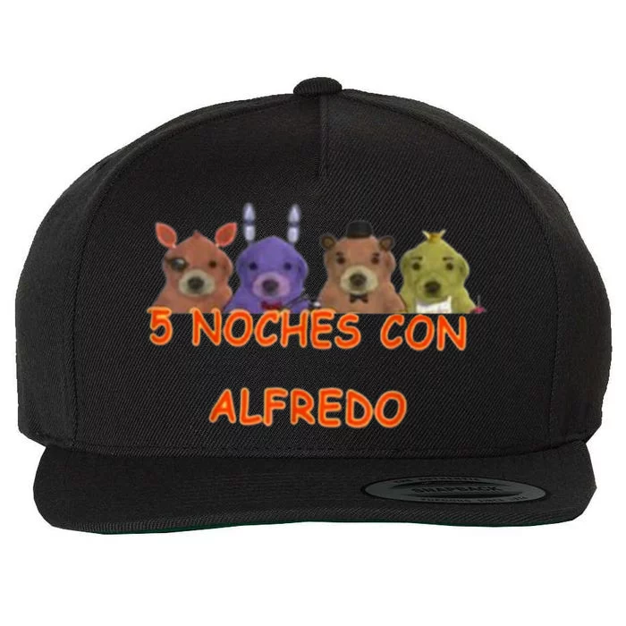 5 Noches Con Alfredo Funny Meme Wool Snapback Cap