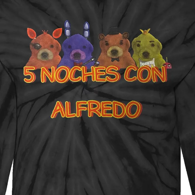 5 Noches Con Alfredo Funny Meme Tie-Dye Long Sleeve Shirt