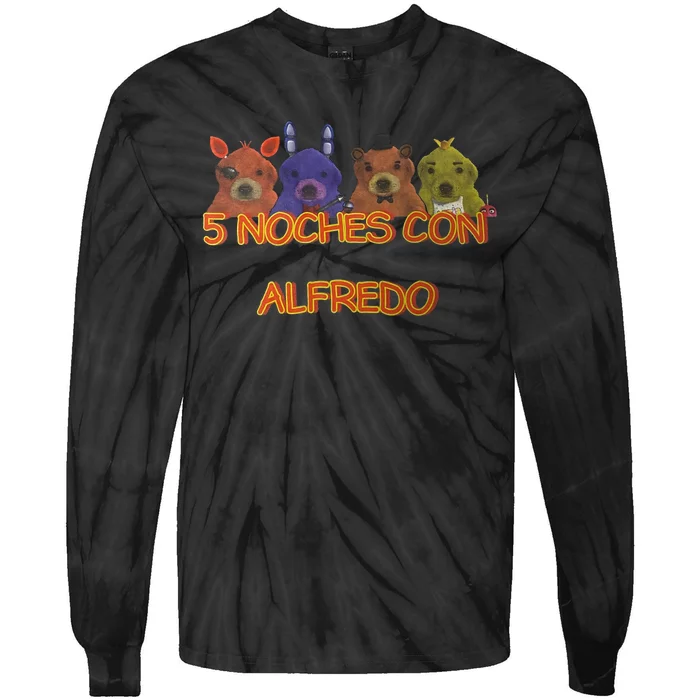 5 Noches Con Alfredo Funny Meme Tie-Dye Long Sleeve Shirt