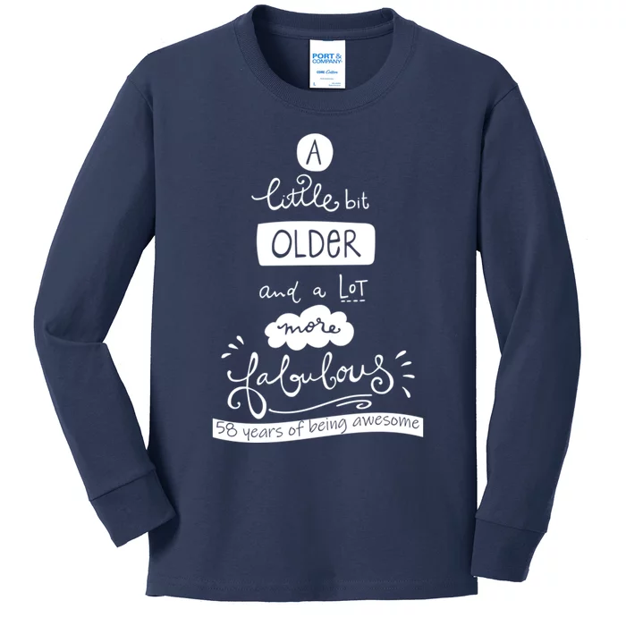 58 Never Looked So Good: Celebrate Your Milestone With Style Kids Long Sleeve Shirt