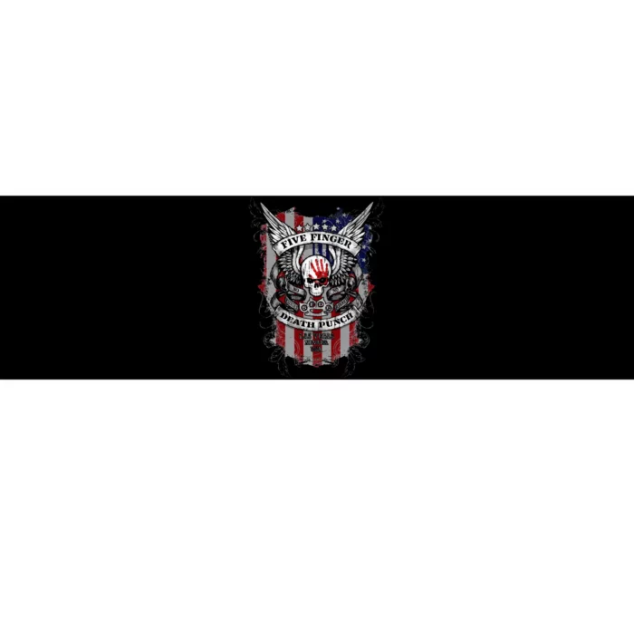 5fdp No Regrets Stars & Stripes American Flag Bumper Sticker