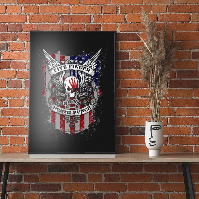 5fdp No Regrets Stars & Stripes American Flag Poster