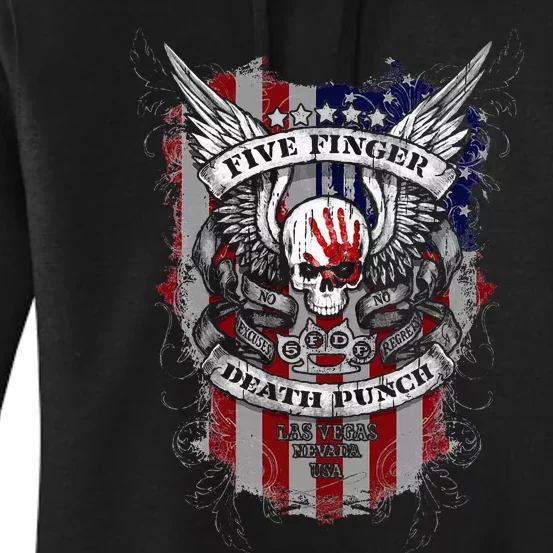 5fdp No Regrets Stars & Stripes American Flag Women's Pullover Hoodie