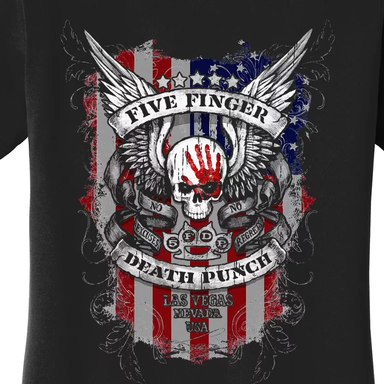 5fdp No Regrets Stars & Stripes American Flag Women's T-Shirt