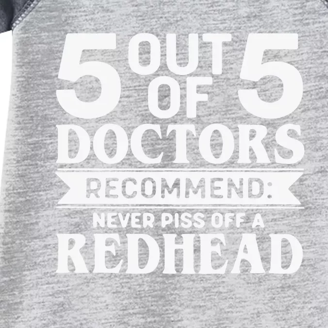 5 Out Of 5 Doctors Recommend Never Piss Off Redhead Infant Baby Jersey Bodysuit