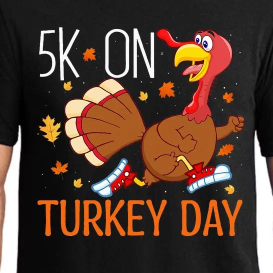 5k On Turkey Day Race Thanksgiving Pajama Set