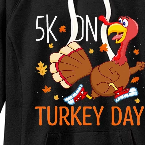 5k On Turkey Day Race Thanksgiving Women's Fleece Hoodie