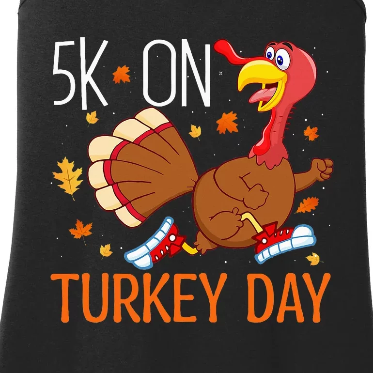 5k On Turkey Day Race Thanksgiving Ladies Essential Tank