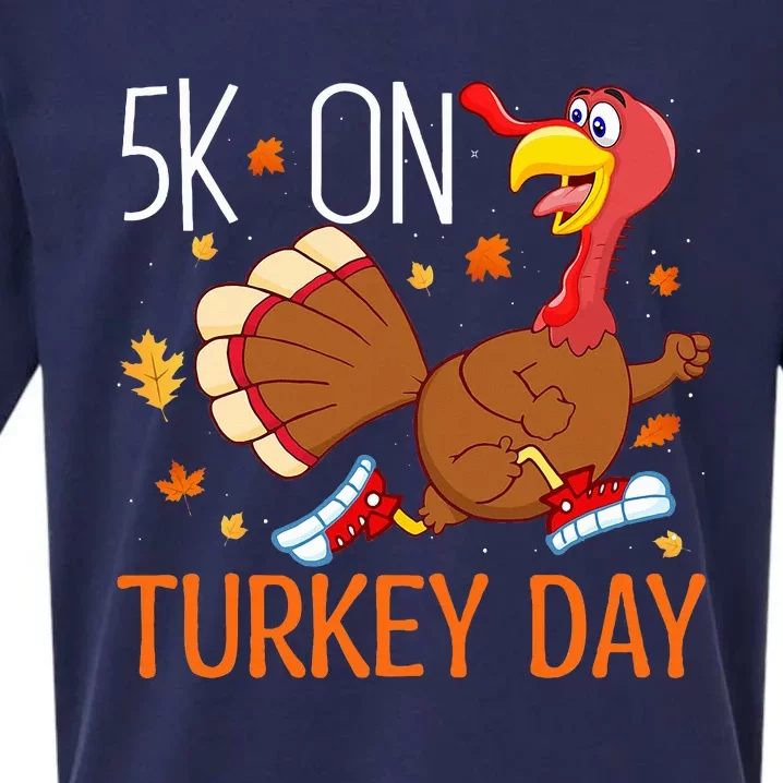 5K On Turkey Day Race Thanksgiving For Turkey Trot Runners Sueded Cloud Jersey T-Shirt