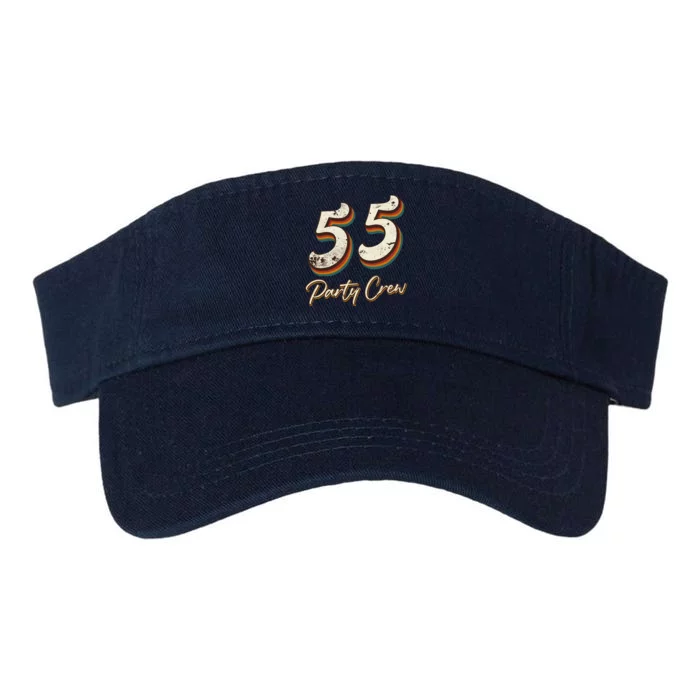 55 Party Crew 55th Birthday Valucap Bio-Washed Visor