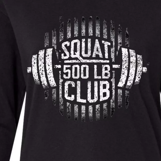 500 Pound Squat Club Leg Gym Workout Womens Cotton Relaxed Long Sleeve T-Shirt