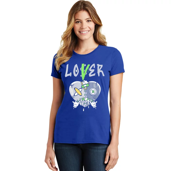 5 Retro Green Bean Loser Lover Heart Shoes 5s Green Bean Women's T-Shirt