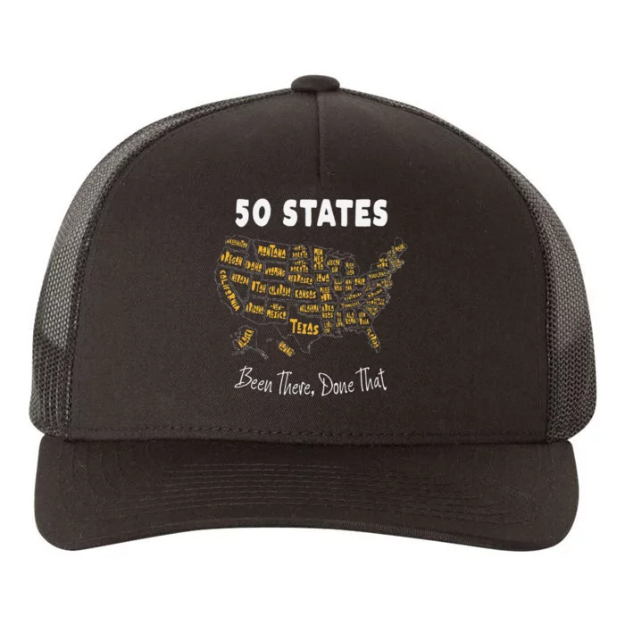 50 States Been There Done That Souvenir Yupoong Adult 5-Panel Trucker Hat