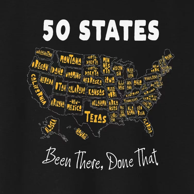 50 States Been There Done That Souvenir Women's Crop Top Tee