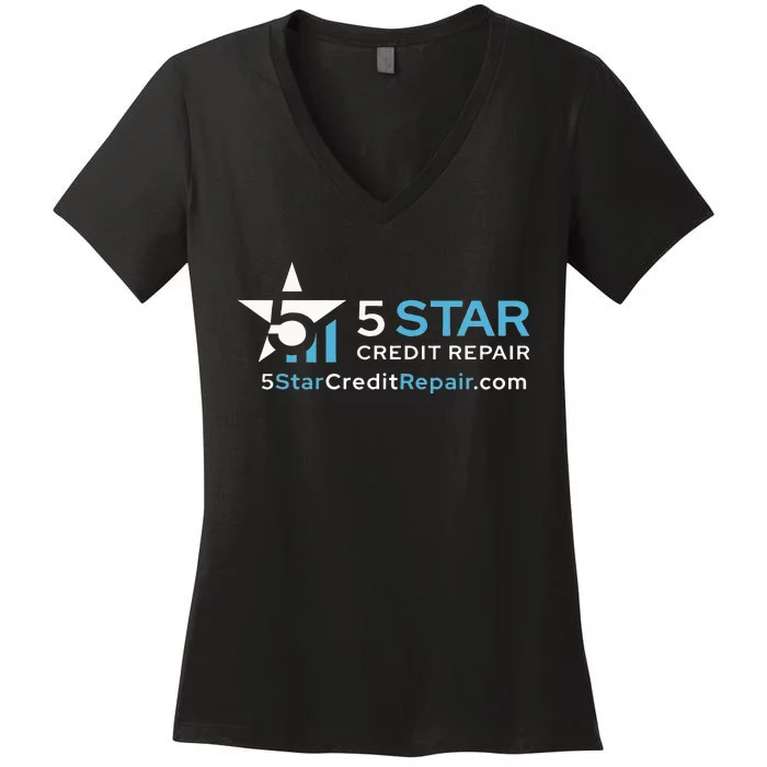 5 Star Credit Repair Women's V-Neck T-Shirt