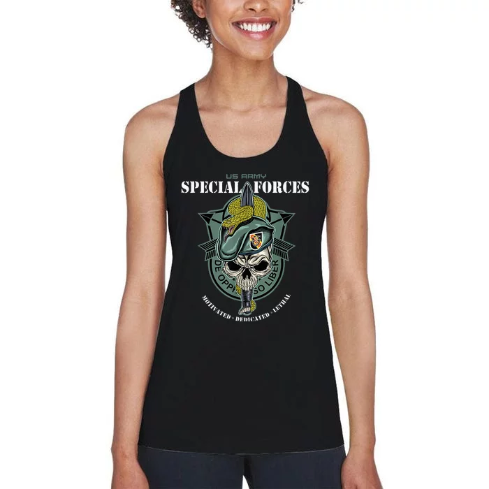 5th Special Forces Group Vietnam Veteran Women's Racerback Tank