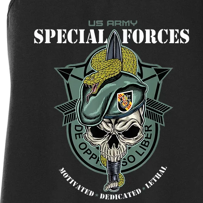 5th Special Forces Group Vietnam Veteran Women's Racerback Tank