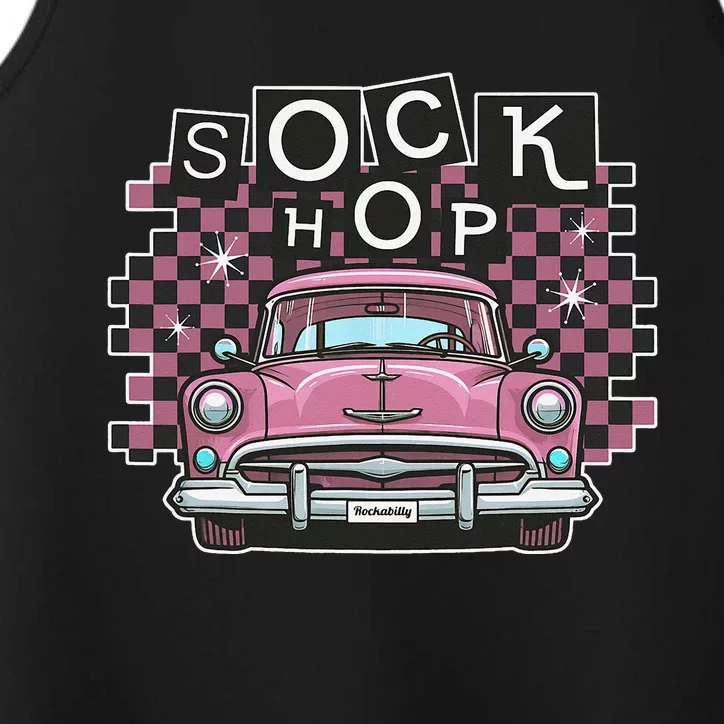 50s Sock Hop Dance Part Retro 1950s Party Doo Wop Rockabilly Performance Tank