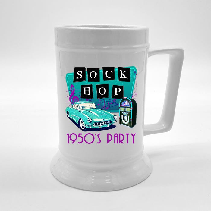 50s Sock Hop Themed Party Costume Retro 1950s Rockabilly Front & Back Beer Stein