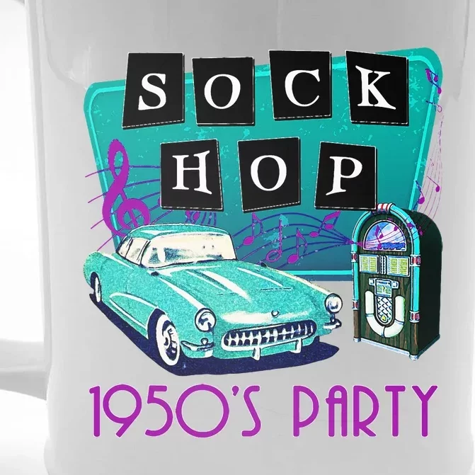 50s Sock Hop Themed Party Costume Retro 1950s Rockabilly Front & Back Beer Stein