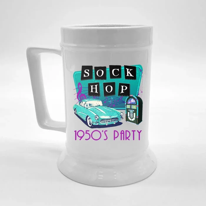 50s Sock Hop Themed Party Costume Retro 1950s Rockabilly Front & Back Beer Stein