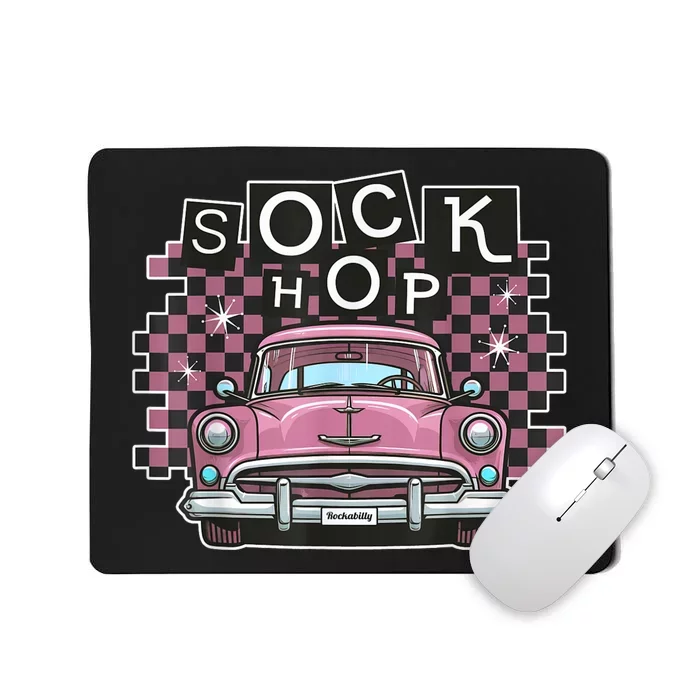 50s Sock Hop Dance Part Retro 1950s Party Doo Wop Rockabilly Mousepad