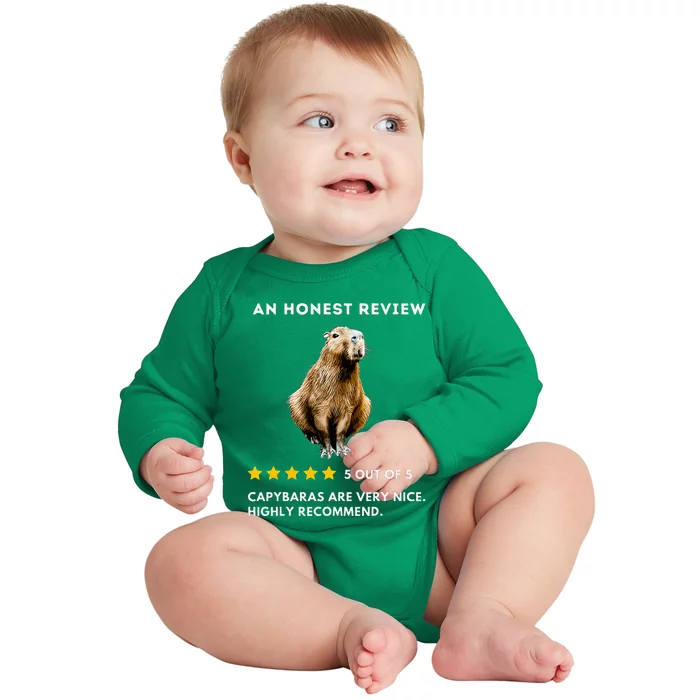 5 Star Review Capybara Baby Long Sleeve Bodysuit