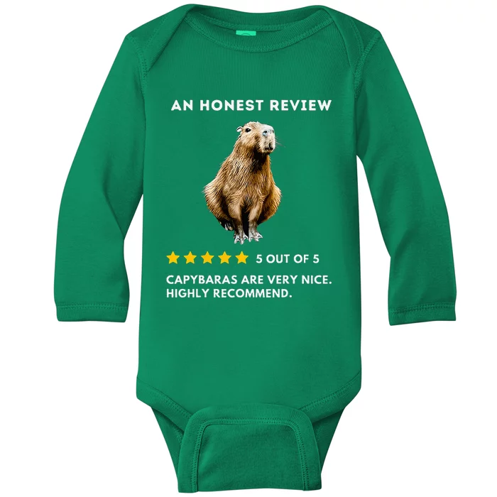 5 Star Review Capybara Baby Long Sleeve Bodysuit