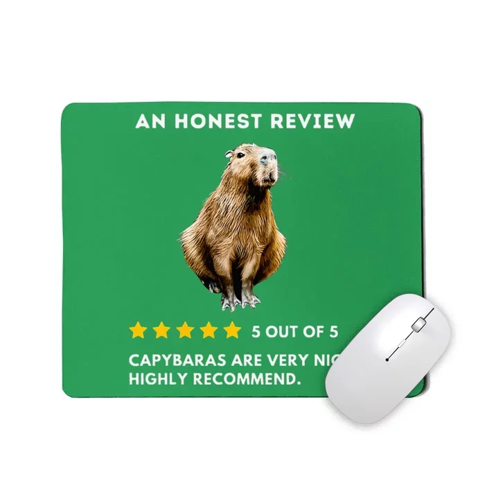 5 Star Review Capybara Mousepad