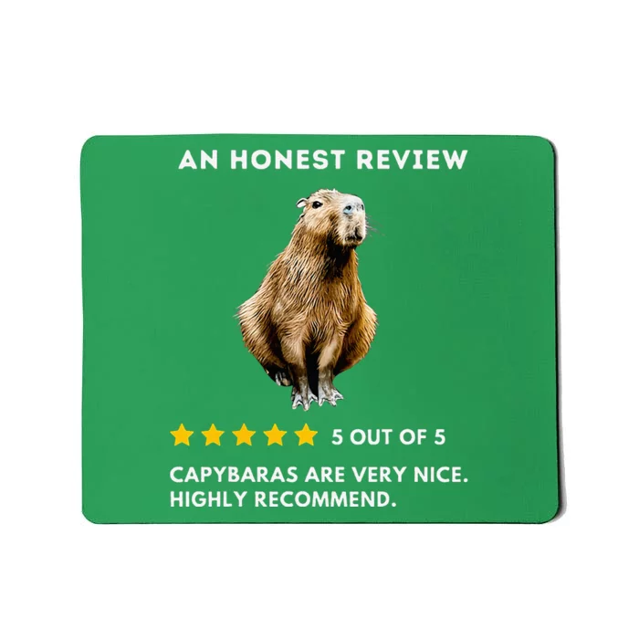 5 Star Review Capybara Mousepad