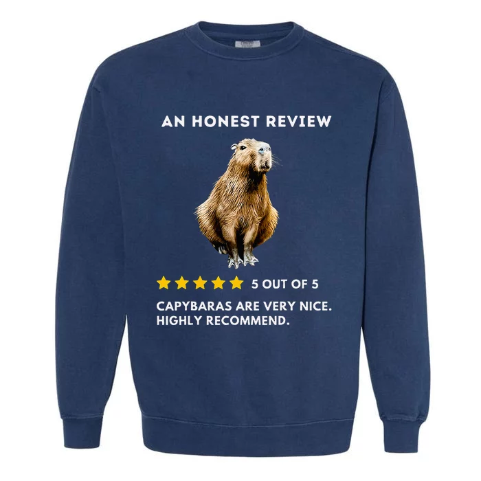 5 Star Review Capybara Garment-Dyed Sweatshirt