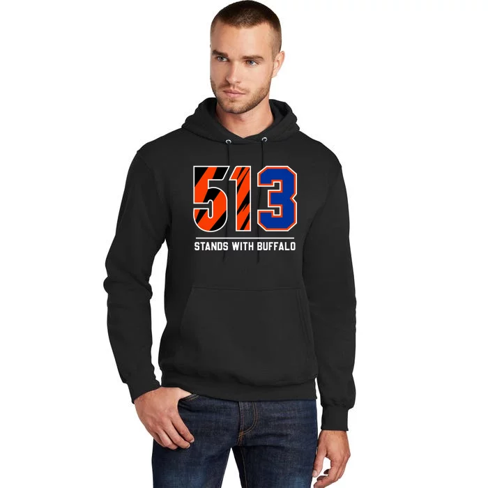 513 Stands With Buffalo Love For 3 Pray For Damar Tall Hoodie