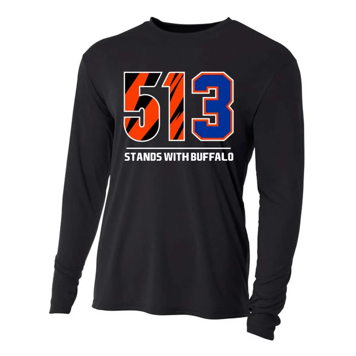 513 Stands With Buffalo Cooling Performance Long Sleeve Crew