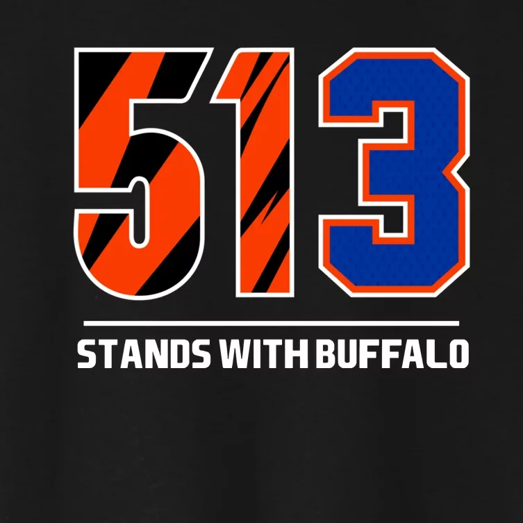 513 Stands With Buffalo Women's Crop Top Tee