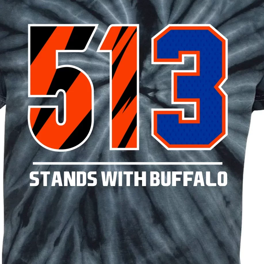 513 Stands With Buffalo Kids Tie-Dye T-Shirt