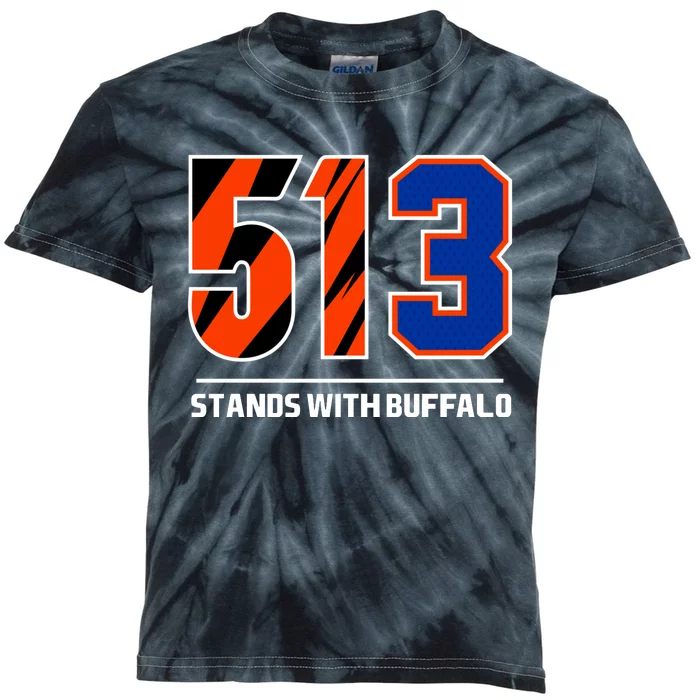 513 Stands With Buffalo Kids Tie-Dye T-Shirt