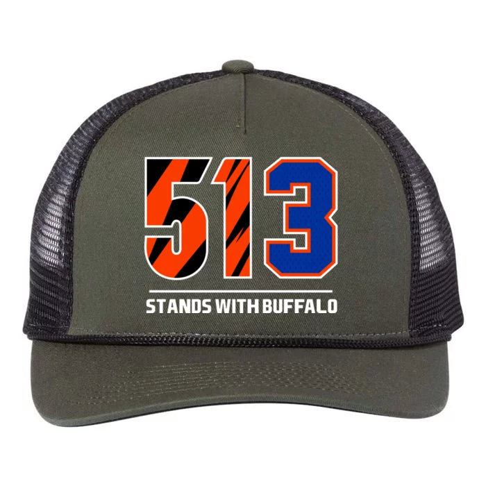 513 Stands With Buffalo Retro Rope Trucker Hat Cap