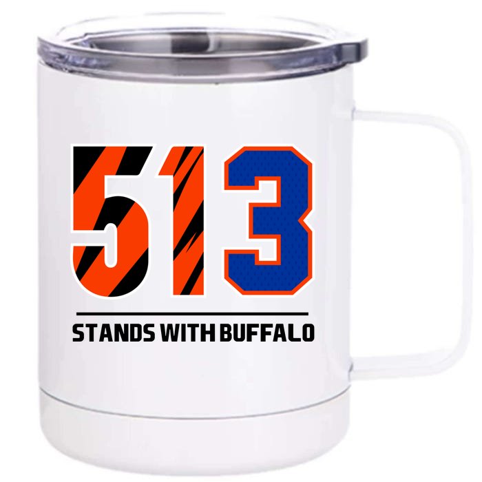 513 Stands With Buffalo Front & Back 12oz Stainless Steel Tumbler Cup