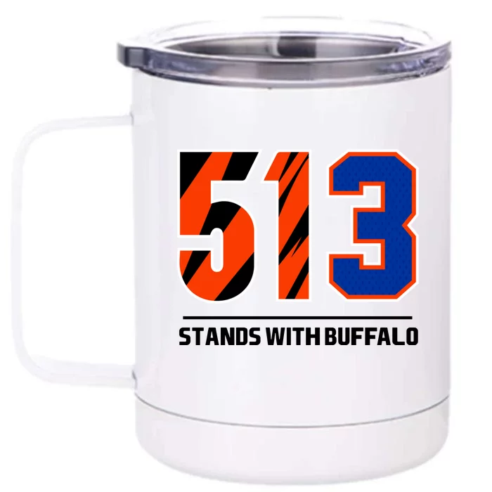 513 Stands With Buffalo Front & Back 12oz Stainless Steel Tumbler Cup