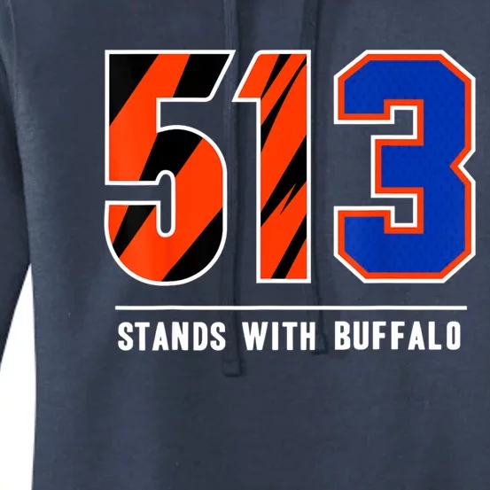 513 Stands With Buffalo Women's Pullover Hoodie