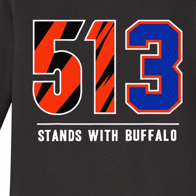 513 Stands With Buffalo Gift Baby Long Sleeve Bodysuit