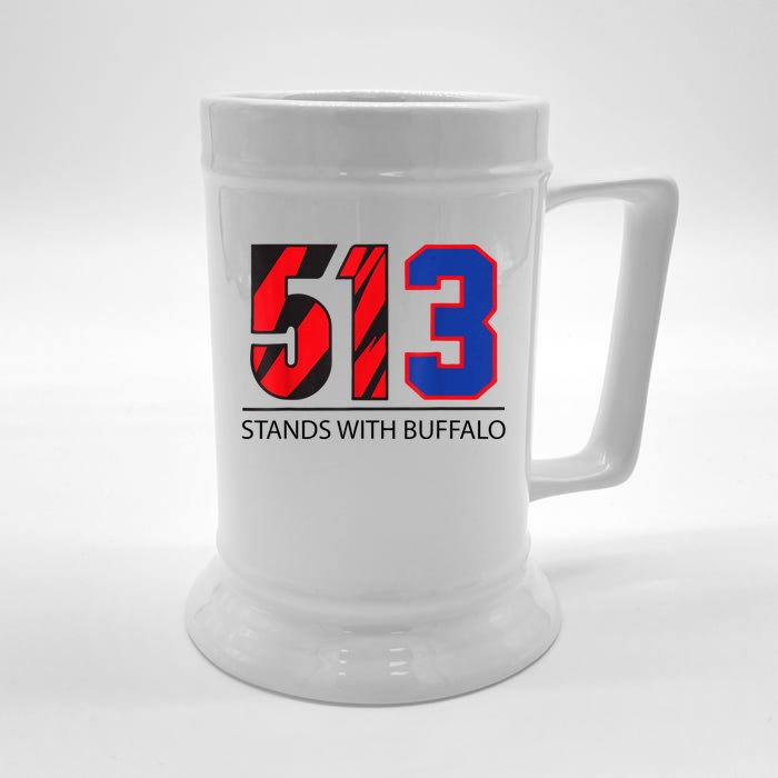 513 Stands With Buffalo Pray For Damar 3 Buffalo Love For 3 We Are With You Front & Back Beer Stein