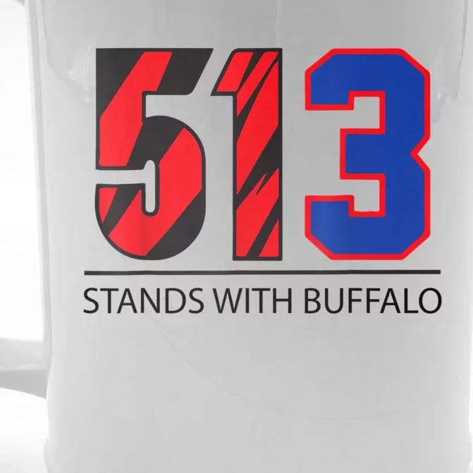 513 Stands With Buffalo Pray For Damar 3 Buffalo Love For 3 We Are With You Front & Back Beer Stein