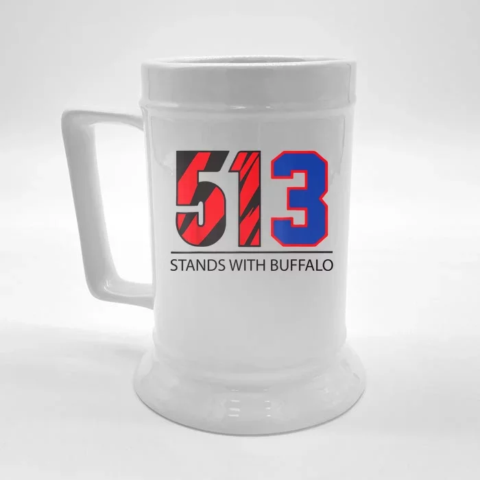 513 Stands With Buffalo Pray For Damar 3 Buffalo Love For 3 We Are With You Front & Back Beer Stein