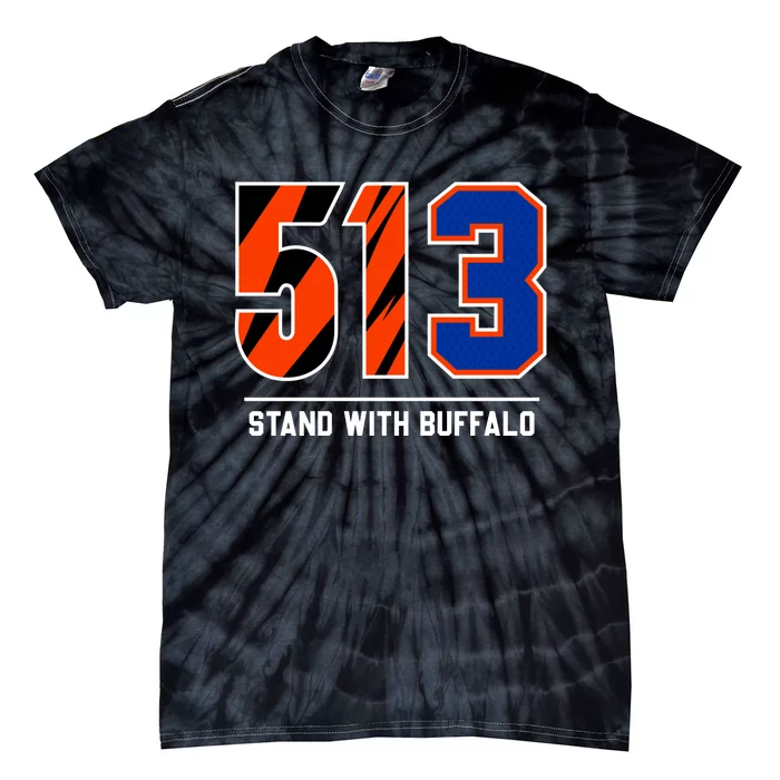 513 Stand With Buffalo Love For 3 Pray For Damar Tie-Dye T-Shirt