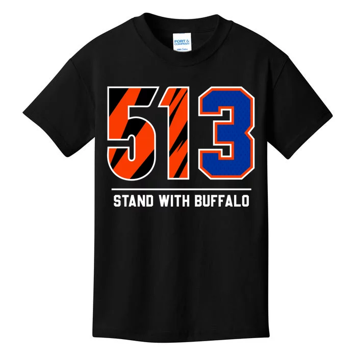 513 Stand With Buffalo Love For 3 Pray For Damar Kids T-Shirt